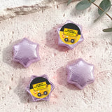 Personalised foil chocolate star with “Archie’s 4th Birthday” label, lilac/purple foil