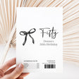 Black Bow 50th Birthday Chocolate Wrapper DIY