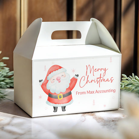 Happy Santa Personalised Gable Favour Box
