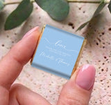 Baby Blue Wedding Love Personalised Mini Chocolates