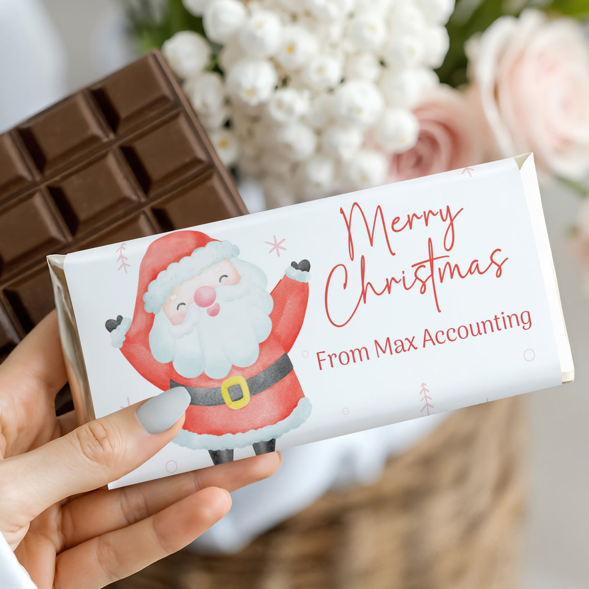 Happy Santa Chocolate Bar