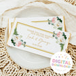 Wedding chocolate wrapper with gold border, floral accents, and 'Thank you for sharing'.