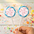 Red Safari Toile First Birthday Personalised Lollipops