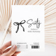 Black Bow 60th Birthday Chocolate Wrapper DIY