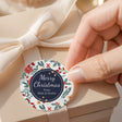 Christmas Florals Round Printed Labels