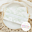 Personalized first birthday chocolate bar wrappers with green safari animal print and text