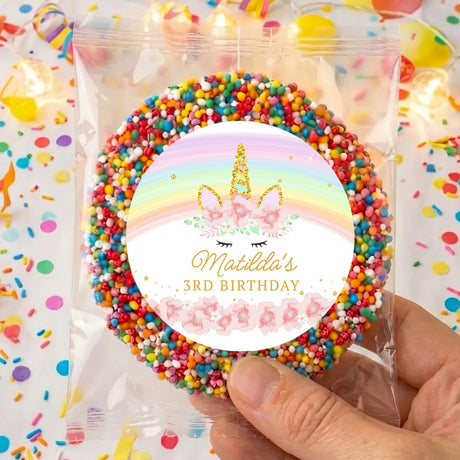 Pastel Rainbow Unicorn Personalised Giant Freckles