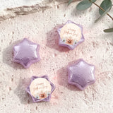 Purple foil-covered chocolate stars with a “Happy Mother’s Day” label card