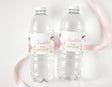 Clear water bottles with "2nd Birthday" labels for Freddie