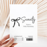 Black Bow 70th Birthday Chocolate Wrapper DIY