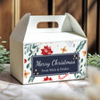 Christmas Florals Personalised Gable Favour Box