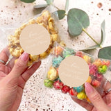 Beige Wedding Love Personalised Popcorn Bag