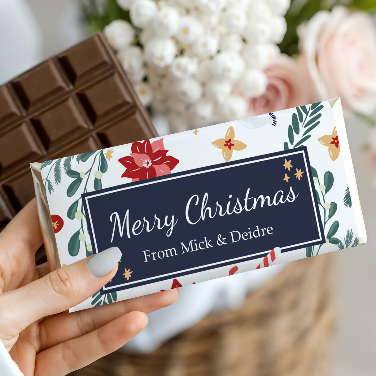 Christmas Florals Chocolate Bar