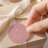 Dusty Pink Bridal Shower Love Round Printed Labels