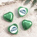 Moustache Fathers Day Personalised Foil Covered Chocolate Hearts