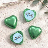 Tie Moustache Fathers Day Personalised Foil Covered Chocolate Hearts