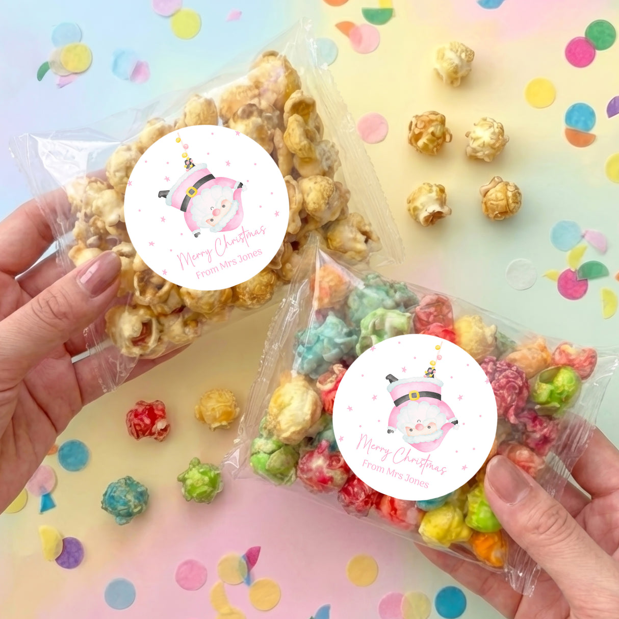 Silly Santa Personalised Popcorn Bag