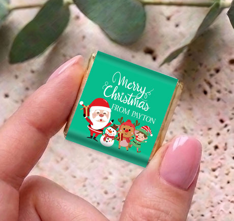 Merry Christmas Characters Personalised Mini Chocolates