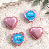 Best Dad By Par Golf Fathers Day Personalised Foil Covered Chocolate Hearts