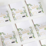 First Holy Communion chocolate wrappers, green leaf pattern with cross and name fields
