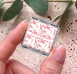 Red Safari Toile Confirmation Personalised Mini Chocolates
