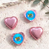 Best Dad Ever Fathers Day Blue Comic Personalised Foil Covered Chocolate Hearts