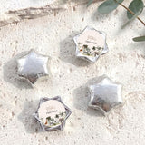 Silver foil star chocolates with Two Wild label, four-piece set