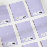 Lavender confirmation DIY printed chocolate wrappers with cross and handwritten-style text
