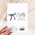 Black Bow 80th Birthday Chocolate Wrapper DIY