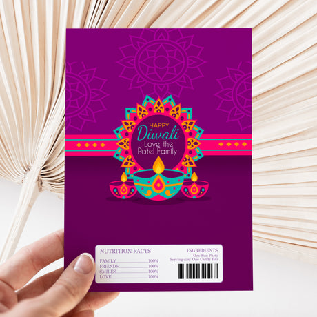 Vibrant Purple Diwali Chocolate Wrapper DIY