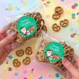 Merry Christmas Green Personalised Pretzel Bag