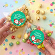 Merry Christmas Green Personalised Popcorn Bag