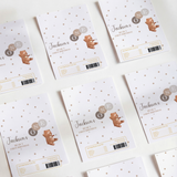 Beary First Birthday Brown Teddy Bear DIY Printed Chocolate Wrappers