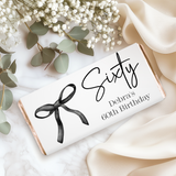 Black Bow 60th Birthday Chocolate Bar