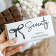 Black Bow 70th Birthday Chocolate Bar