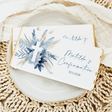 Blue boho cross confirmation card with floral accents and handwritten names