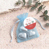Christmas Koalas Personalised Organza Bags with Chocolate Hearts