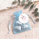 Silly Santa Personalised Organza Bags with Chocolate Hearts