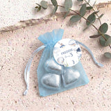 Under The Sea Birthday Personalised Organza Bags with Chocolate Hearts