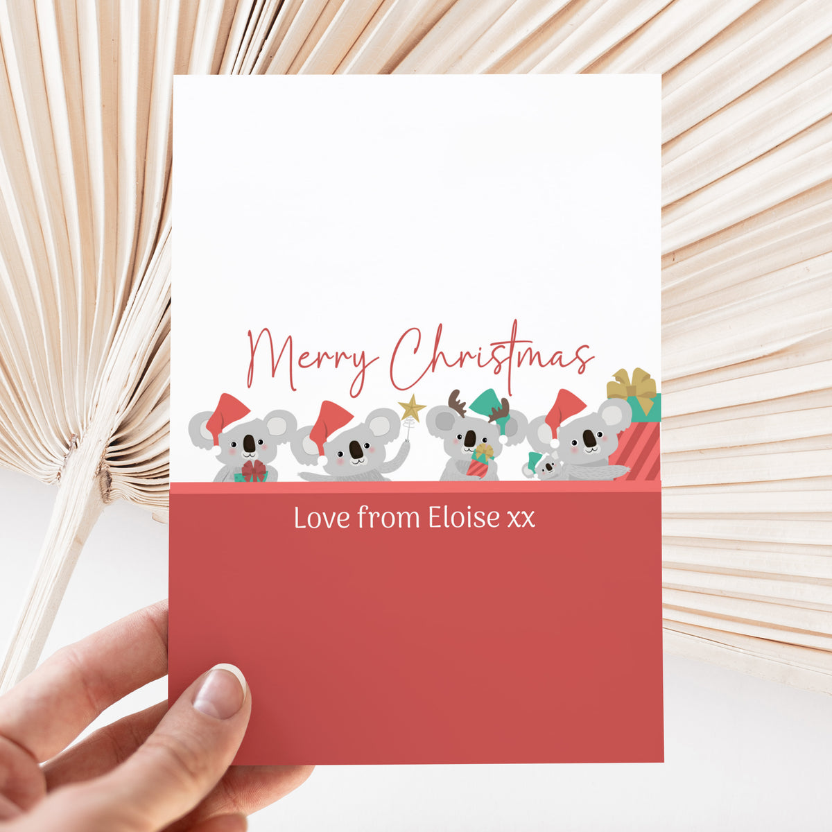 Christmas Koalas DIY Printed Chocolate Wrappers