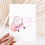 Pink Santa DIY Printed Chocolate Wrappers