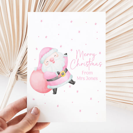 Pink Santa DIY Printed Chocolate Wrappers