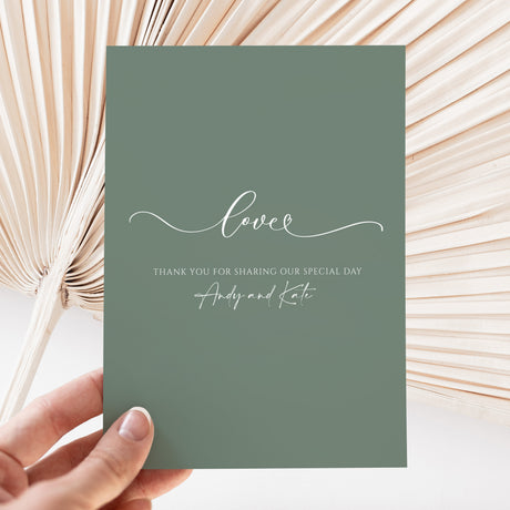 Sage Wedding Love DIY Printed Chocolate Wrappers