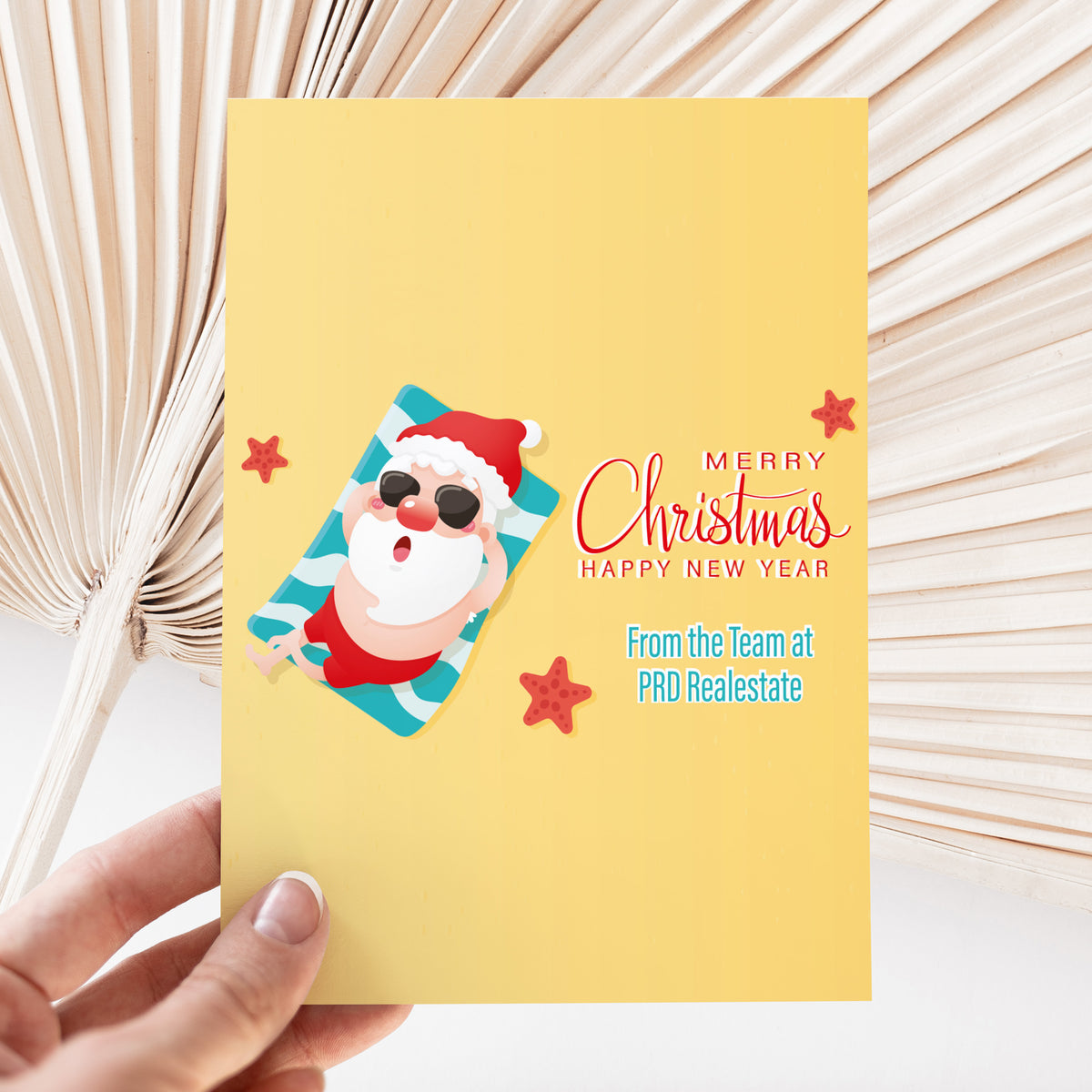 Sunbaking Santa DIY Printed Chocolate Wrappers