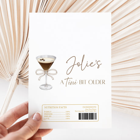 Tini Bit Older Martini DIY Printed Chocolate Wrappers