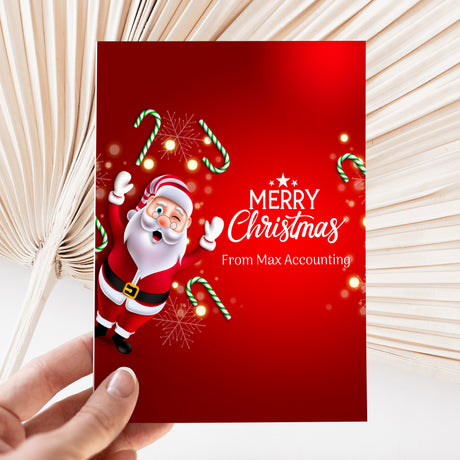 Waving Santa DIY Printed Chocolate Wrappers