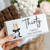 Champagne 30th Birthday Chocolate Bar