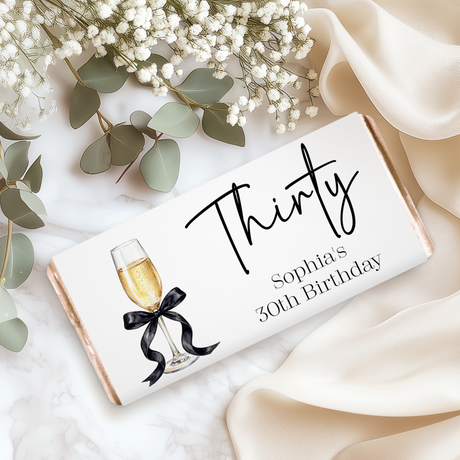 Champagne 30th Birthday Chocolate Bar