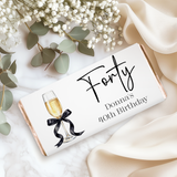 Champagne 40th Birthday Chocolate Bar