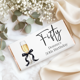 Champagne 50th Birthday Chocolate Bar